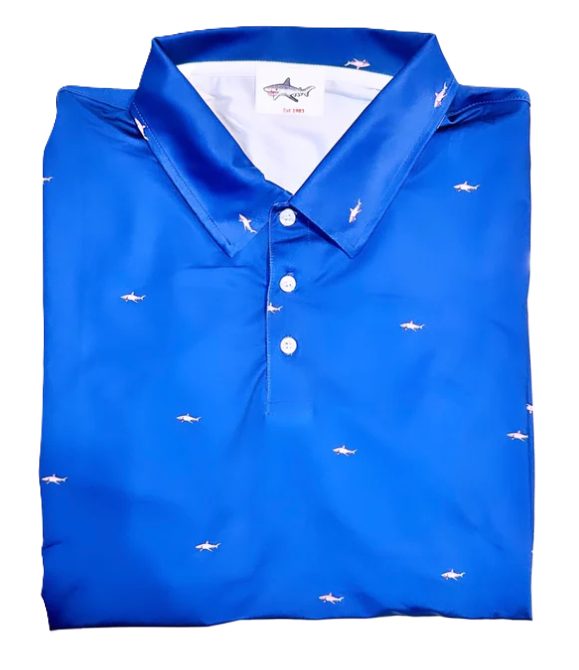 Dry Fit Shark Blue Polo