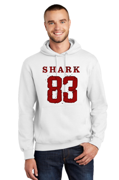 Shark '83 White Hoodie