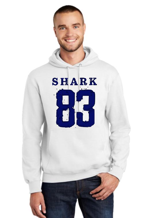 Shark '83 White Hoodie