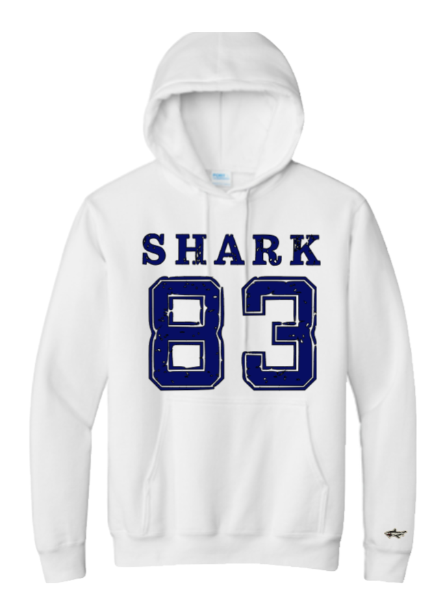 Shark '83 White Hoodie
