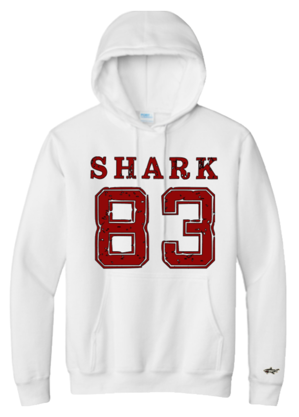 Shark '83 White Hoodie