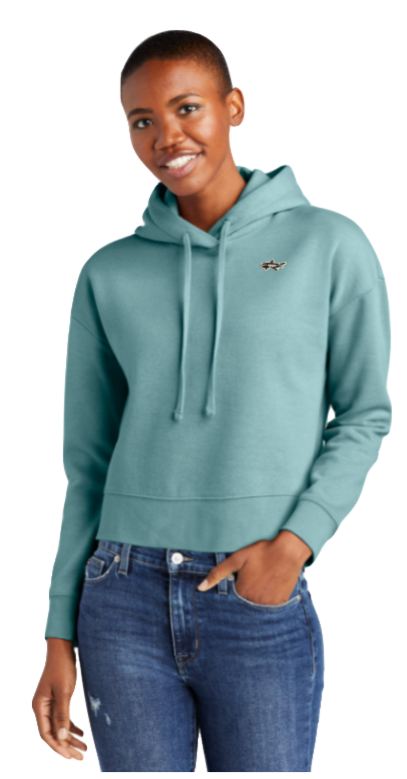 Teal Shark Fleece Hoodie